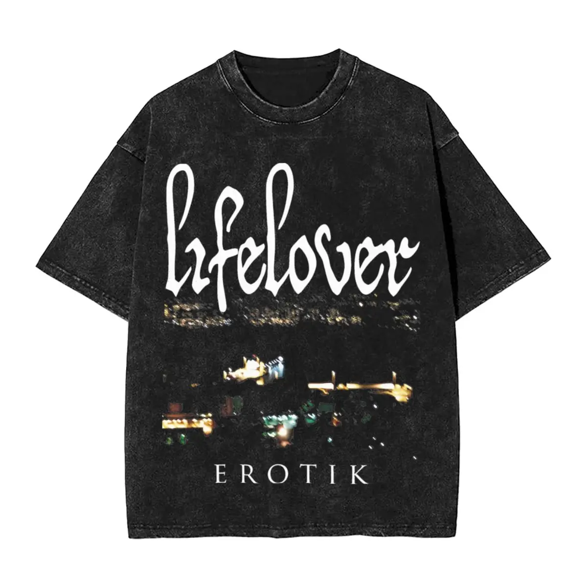 Lifelover Erotik Washed T Shirt Streetwear Hip Hop Vintage T-Shirts Tees Tops for Men Women 100% Cotton Oversize Graphic