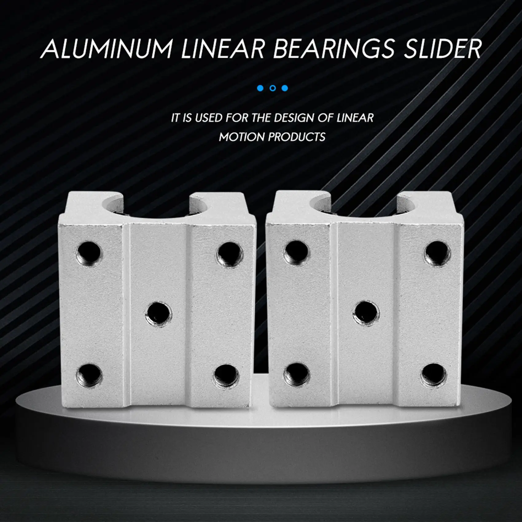 A69E4 X SBR12UU 12Mm Aluminum Linear Motion Router Bearing Block, Silver