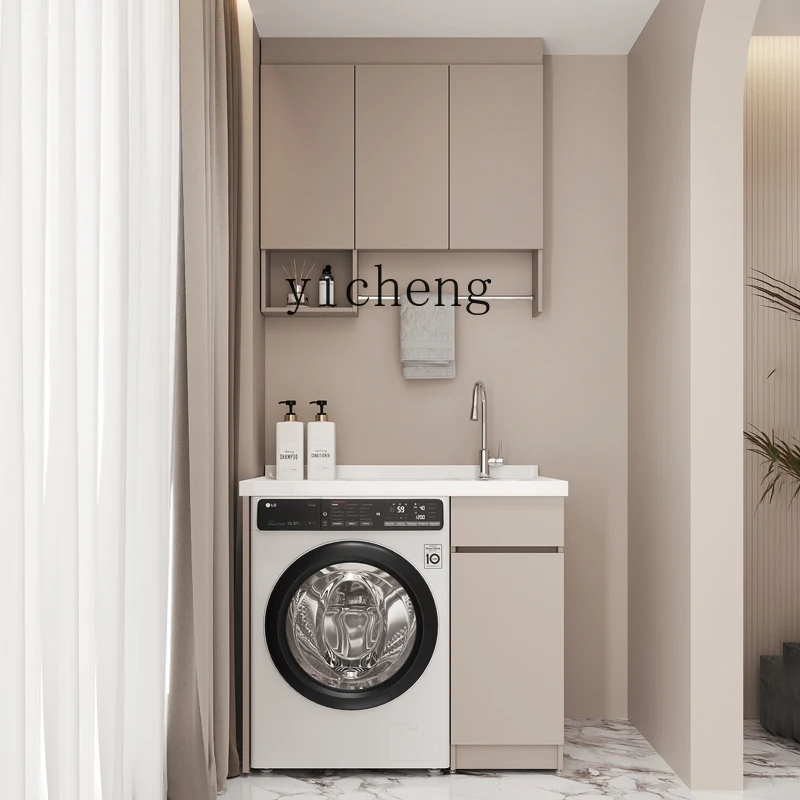 BB   aluminum balcony washing machine integrated cabinet washboard honeycomb aluminum alloy face wash pool significant other