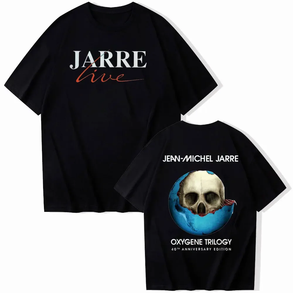 Jean Michel Jarre Music Album-Equinoxe-Zoolook-Oxygene Souvenir Gift Summer Cotton T Shirt Men Custom Design Fashion Classic Tee