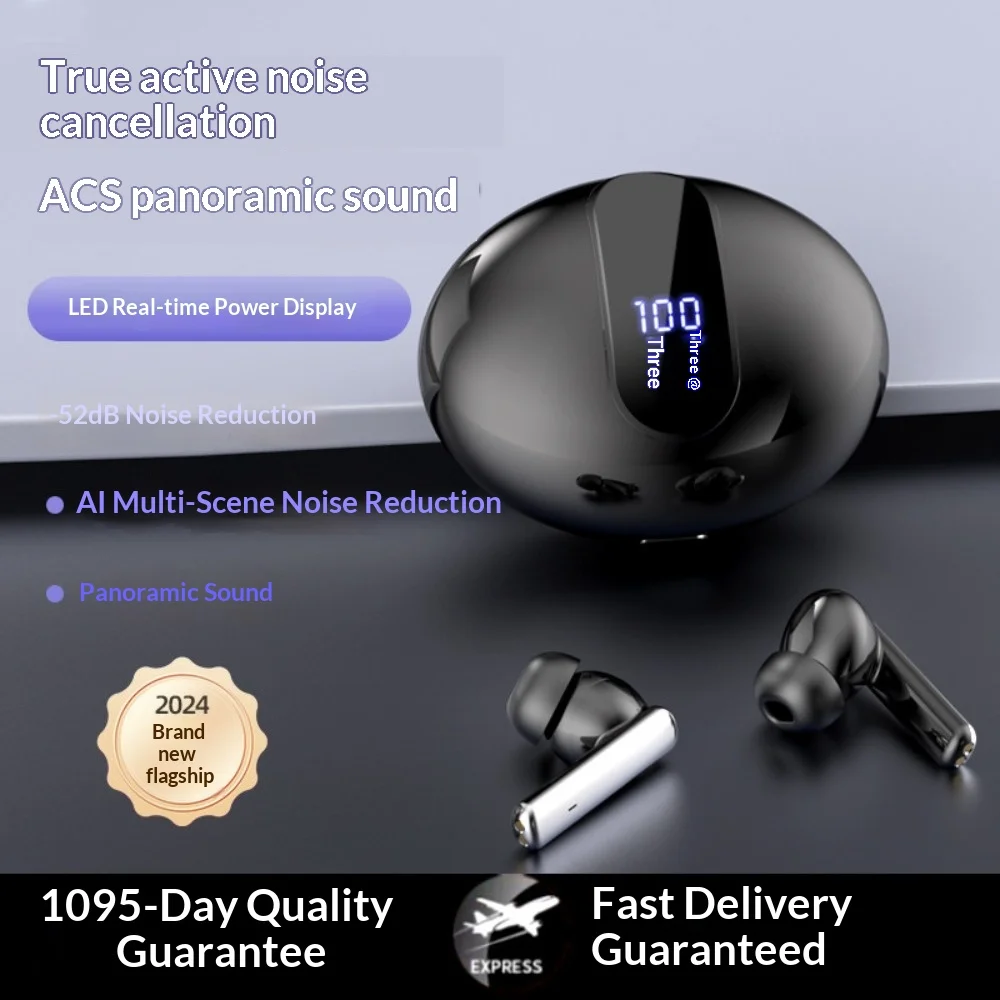 2026 New Model Wireless Bluetooth 5.4 Headphones IPX5 Waterproof Ultra-Long Battery Life Fitness Sports Anti-Slip Secure Fit Com