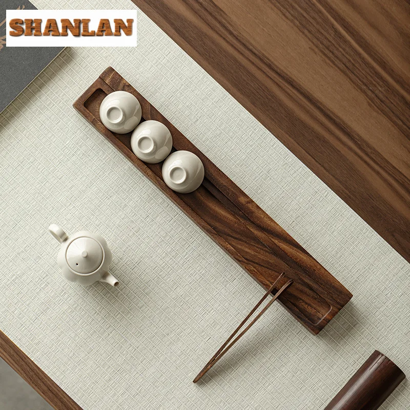 Walnut Teacup Storage Rack Solid Wood Drain Rack Kitchen Storage & Organization Aesthetic Decorative Rack Cutlery Organizer Gift