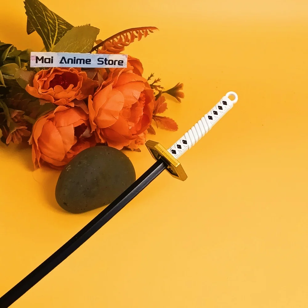 6인치 애니메이션 카타나 키체인 피규어 금속 닌자 칼 검 오리지널 사무라이 검 실제 크기 일본 카타나 무딘 칼 장난감 선물