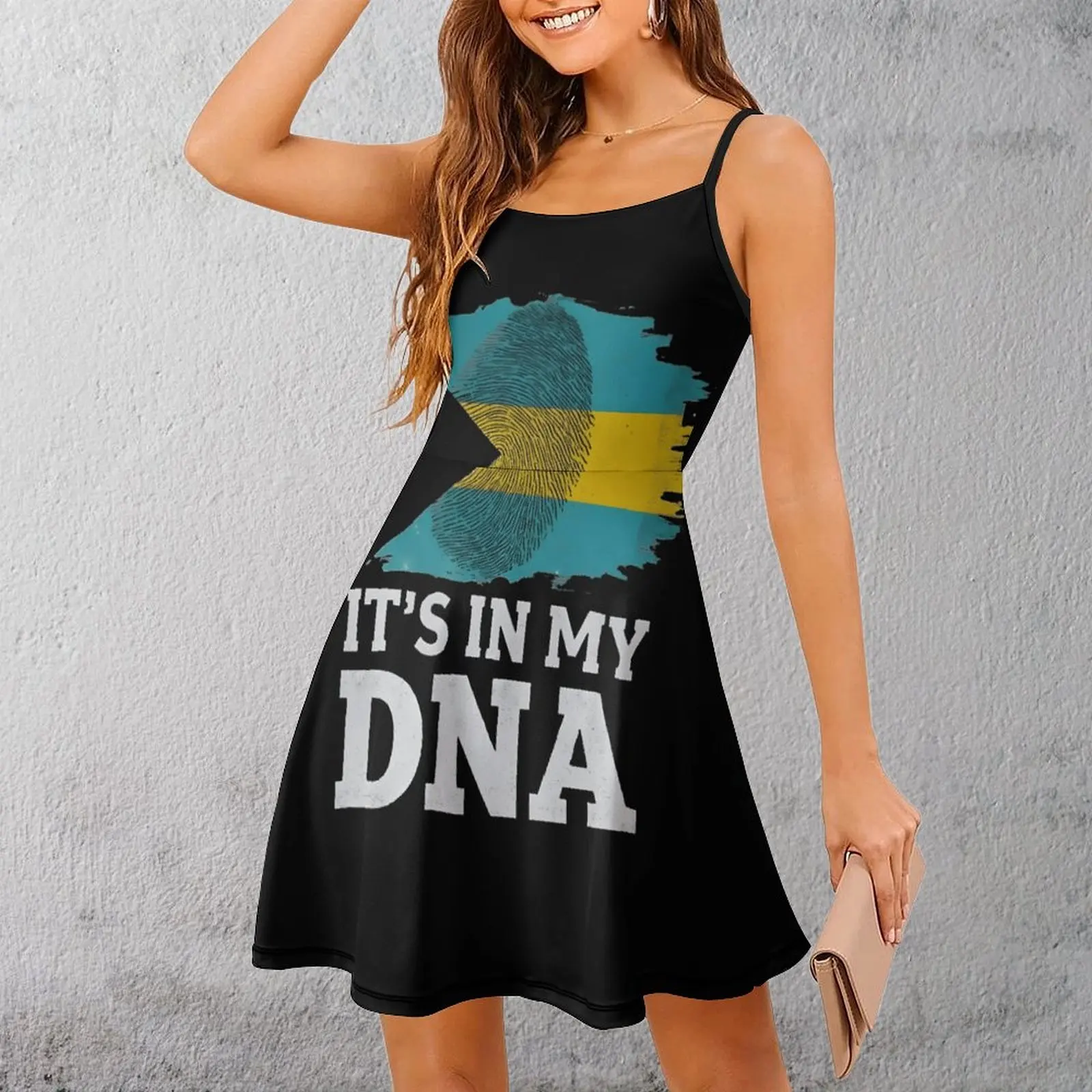 bahamas-dna-art-print-vestido-feminino-tipo-estilingue-premium-exotico-roupas-femininas-humor-grafico-ferias-o-vestido