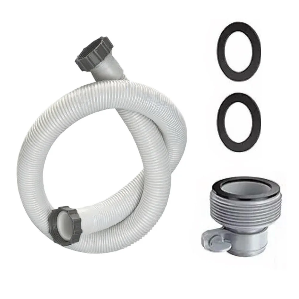 Pool Pump Hose With B Adapter Kit - Leak-Proof For Intex & For Coleman Pools Leak-Proof Plastic Pool Pump Hose With B Adapter