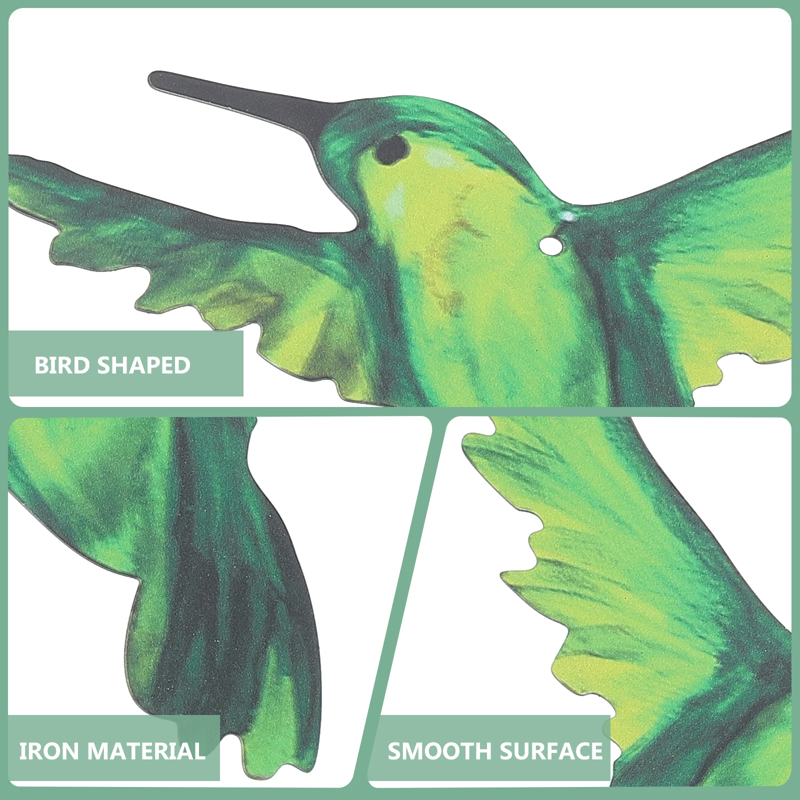 

2 Pcs for Bird Decorative Pendant Rustic Ornaments Indoor Wall Hanging Green Iron Decorations