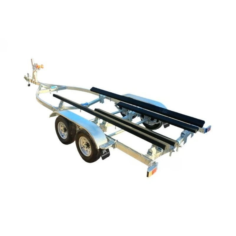 Marine trailer manufacturer, speedboat yacht marine trailer galvanized trailer, black wood export trailer