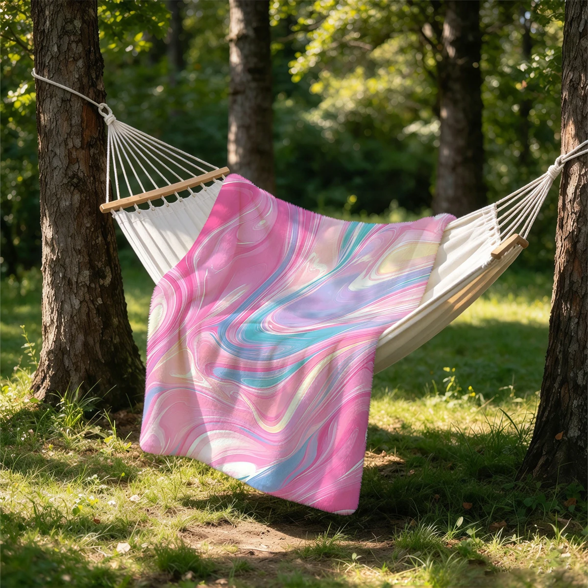 Pastel Marble Fluid Swirl Flannel Blanket Warm Soft Halloween Christmas Couch Warm Cozy Decorative Decor Gift for All Season