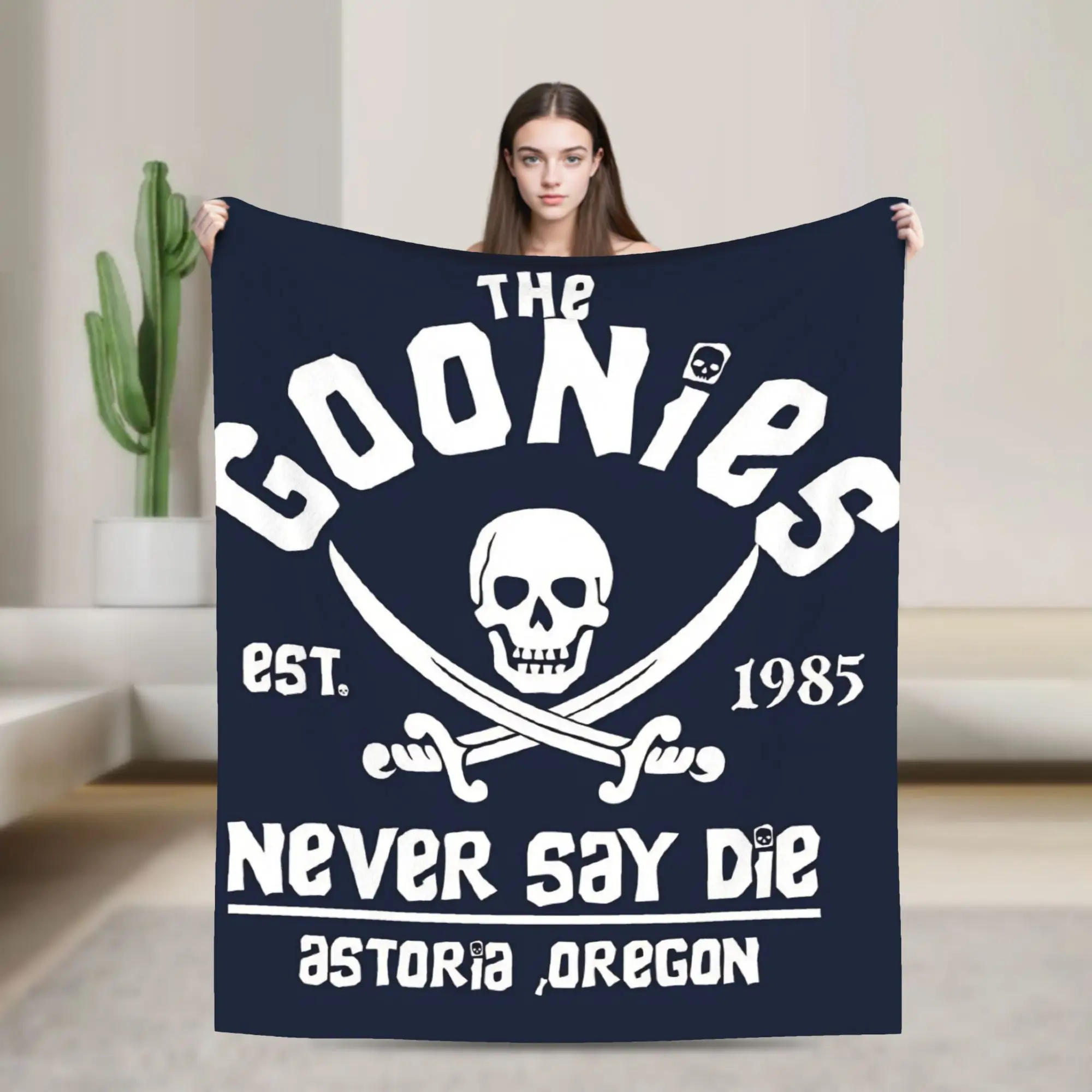 Super Warm Blanket Picnic The Goonies Never Say Die  Throw Blanket  Flannel Bedspread For Outdoor Aesthetic Sofa Bed Cover
