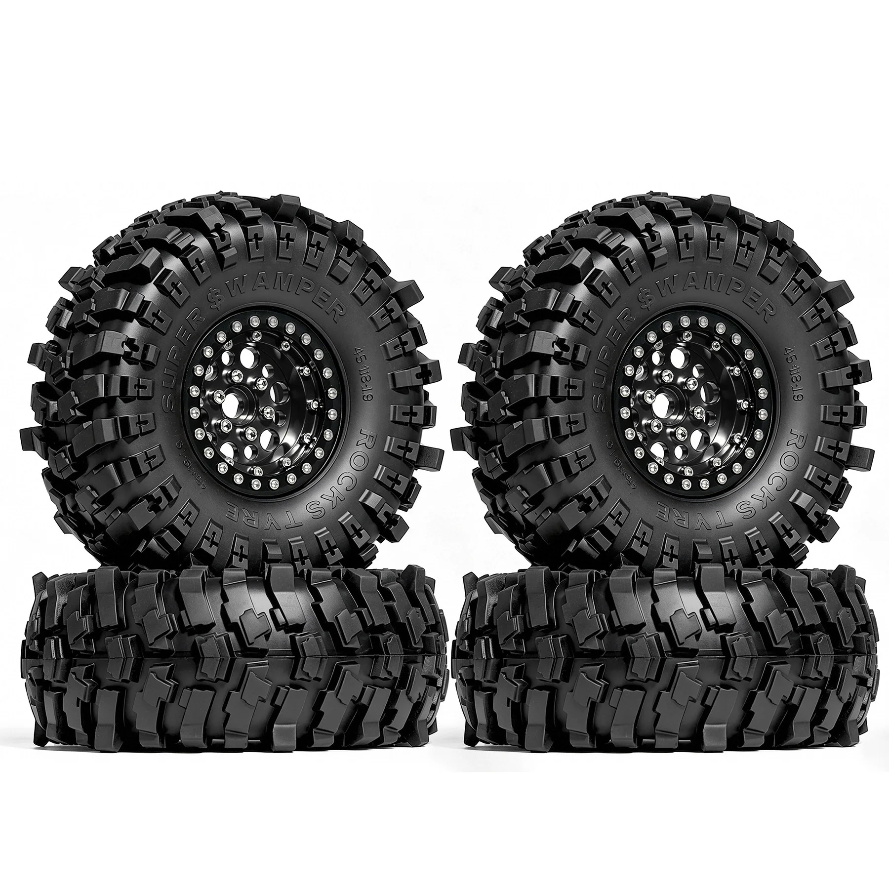 

4pcs RED SPIDER 1.9 inch Aluminum Beadlock Wheel Rim Tire Set for /10 RC Crawler Car Axial SCX10 90046 TRX4 TRX6 AXI03007 D90