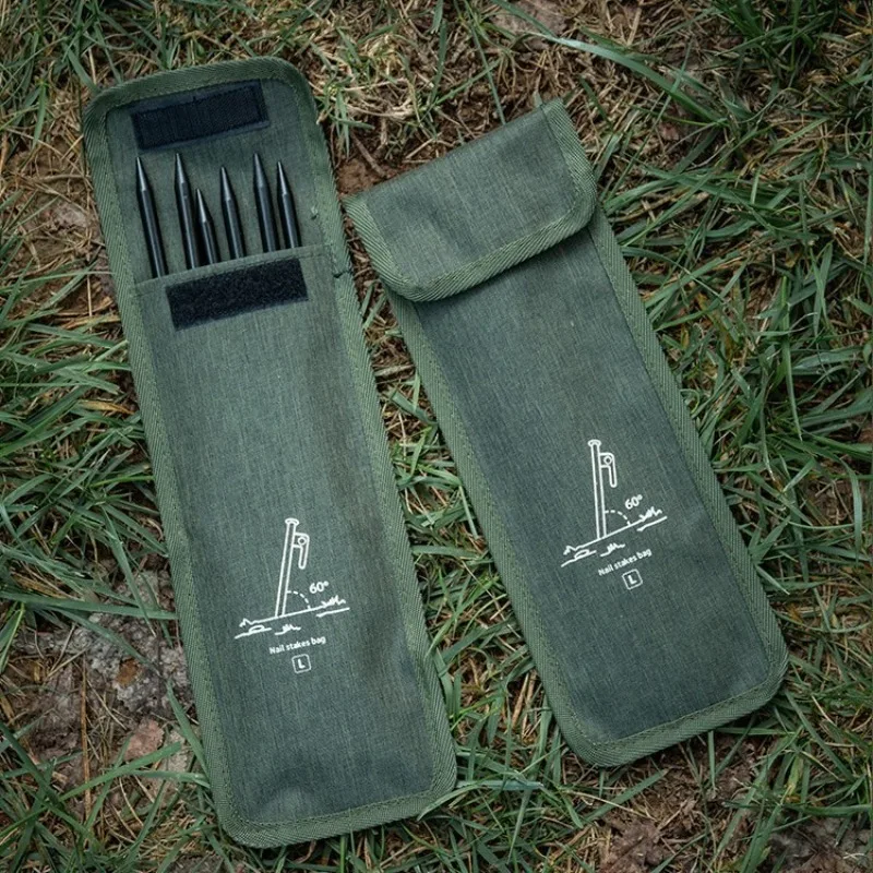 Outdoor Tent Nail Bag Camping Kit Multifunctional Nail Storage Bags Camping Oxford Cloth Tent Pegs Storage Bag Large Accessories