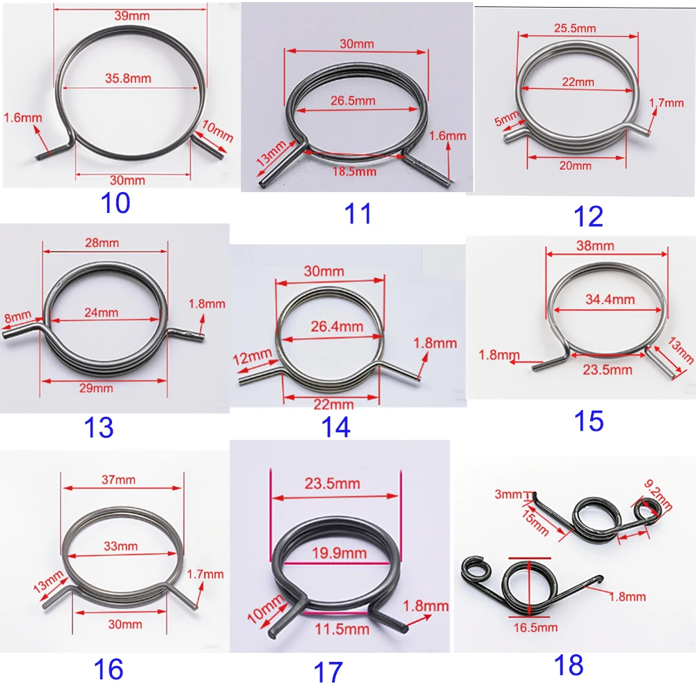 1/3/5/10/20pcs Anti-theft Door Lock Spring Wire 1.6/1.8mm The Handle Spring Torsion Spring Electronic Lock