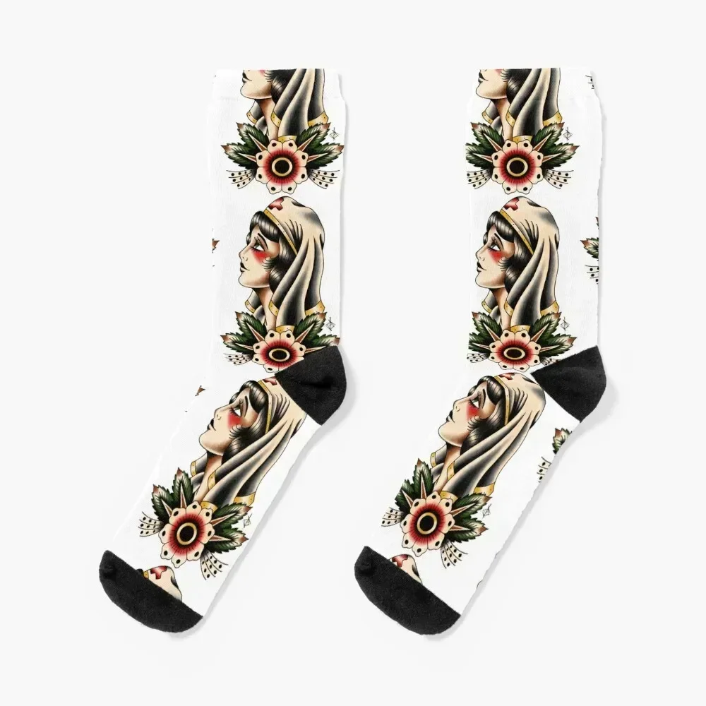 

Traditional Nurse Socks football with print moving stockings hip hop Socks For Man Women's