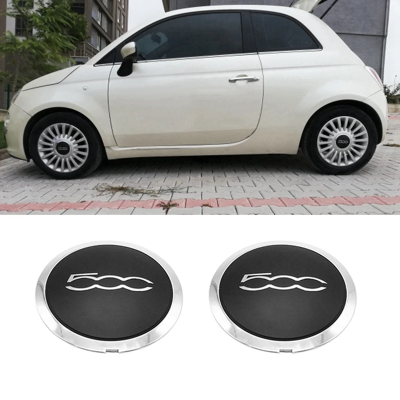 4PCS 133Mm Hubcap For Fiat 500 Abarth Wheels Centre Hub Caps 68078419AC 68078421AC Dust Cover 51884863 Silver