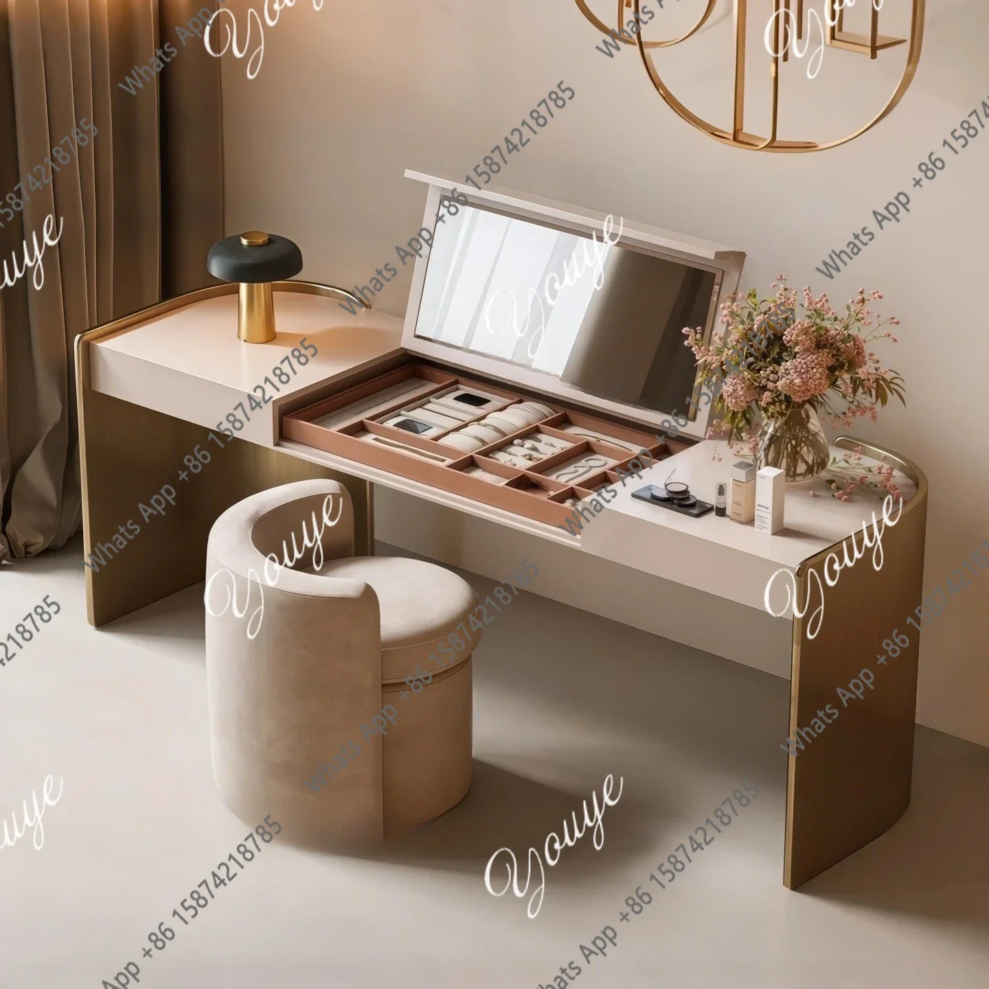 

J Original Lacquered Dresser, Bedroom Dressing Table, Desk, Modern And Simple Storage Cabinet