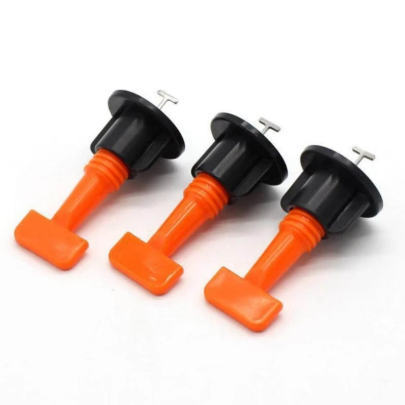 51pcs Durable Tile Leveling System Orange Black For Perfectly Aligned Wall Floor Tiles  Tile Leveling System Set