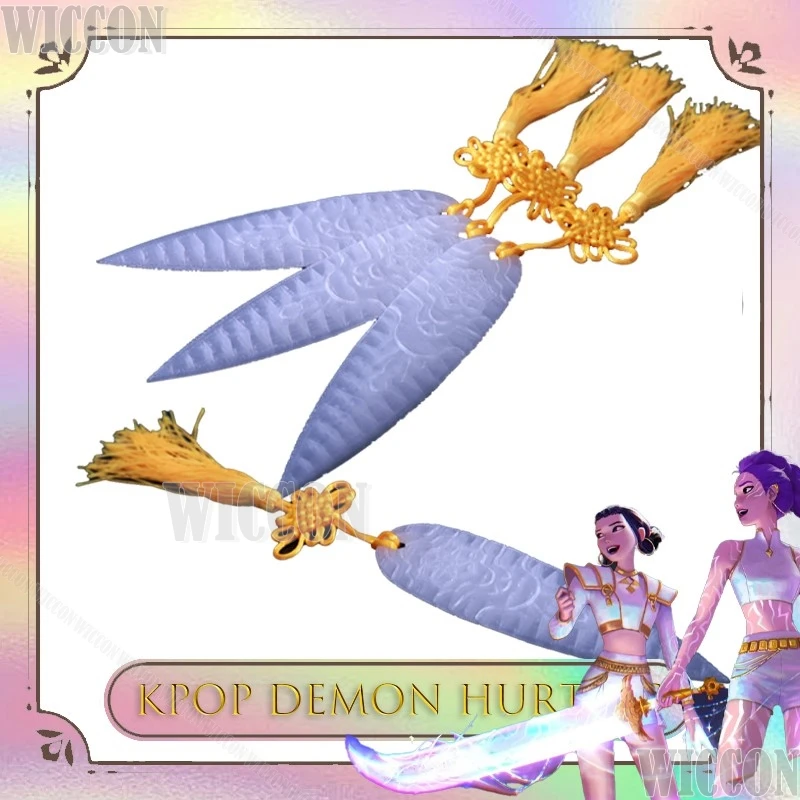 Kpop Demon Hurters Anime Cosplay Prop Zoey KPop HUNTER Zoey Weapo cuchillo de lanzamiento demonio para accesorios de fiesta de Halloween niñas