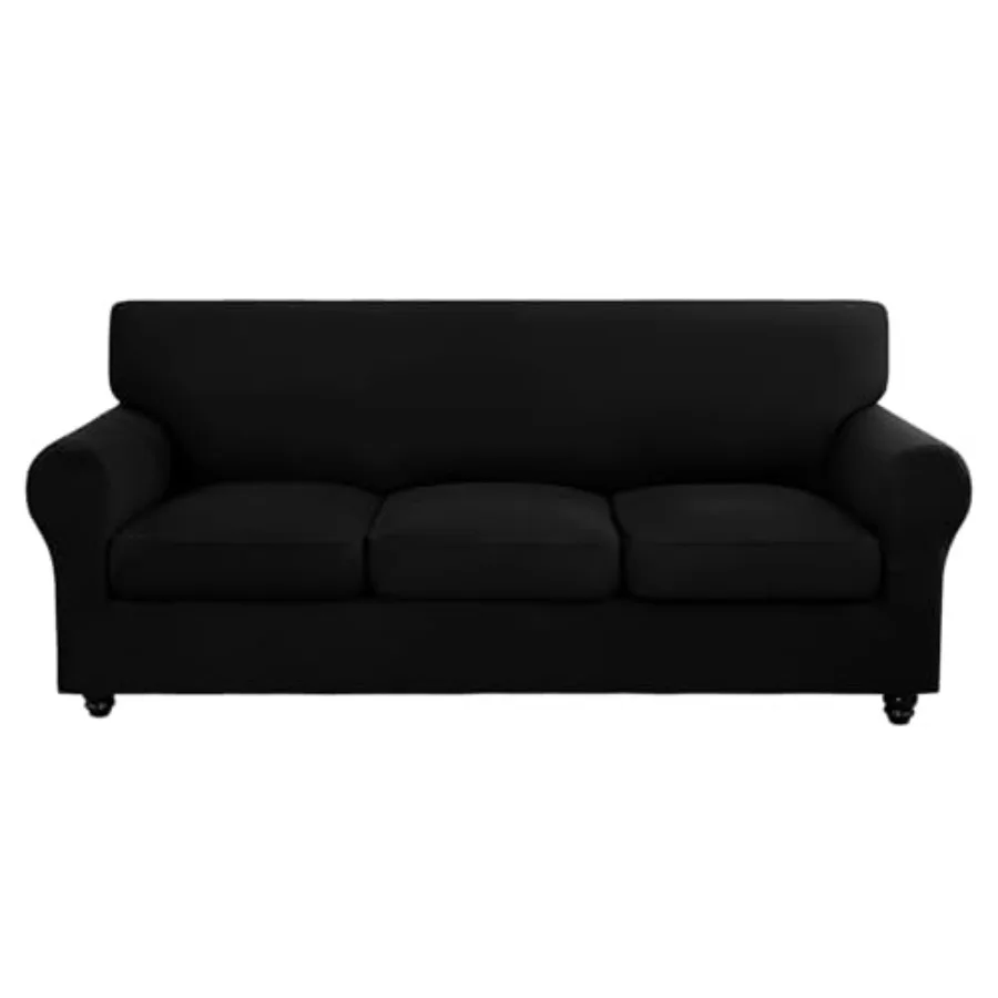 Stretch Sofa Cover Couch Cover 4 Pieces Sofa Slipcover with 3 Separate Cushion Cover Washable Furniture Protector for Living Ro