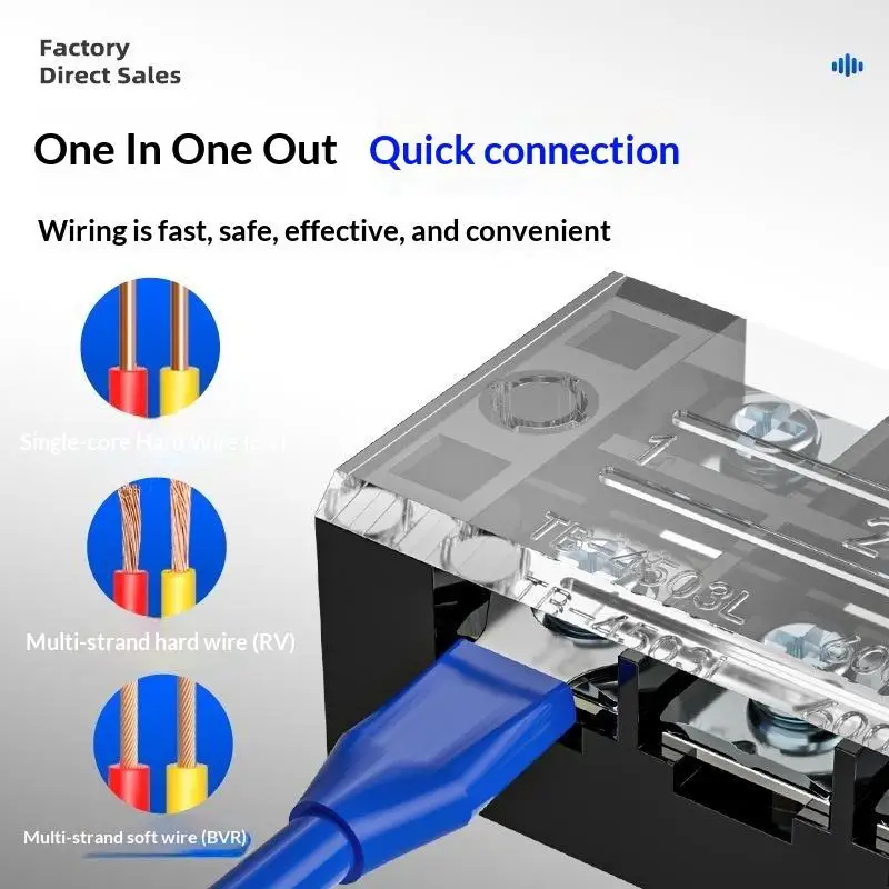 Hot 25A 600V Dual Row Barrier Screw Terminal Block Wire Connector TB Series 3 4 5 6 8 10 12 Positions Ways