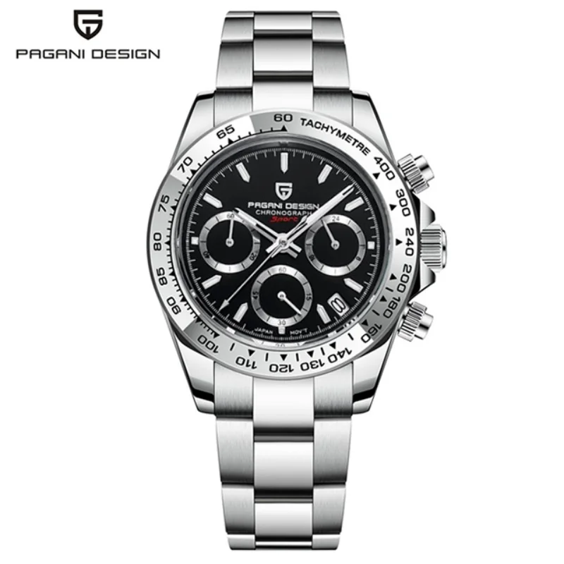 PAGANI DESIGN 1727 Original Marke Quarzuhr Für Männer VK63 Saphirglas Wasserdicht Chronograph Kalender Nachtlicht Geschenk