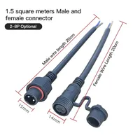 IP68 2 3 4 5 Pin 0.3/0.75/1.5 Square Waterproof Male Female Cable Connector Plug Butt Extension Line Outdoor LED Wire Connector
