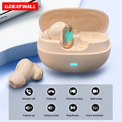 Imagen 2 del producto GREATWALL AI traducción auriculares inalámbricos Bluetooth impermeable sonido HIFI HD llamada auriculares con micrófono auriculares viaje de oficina
