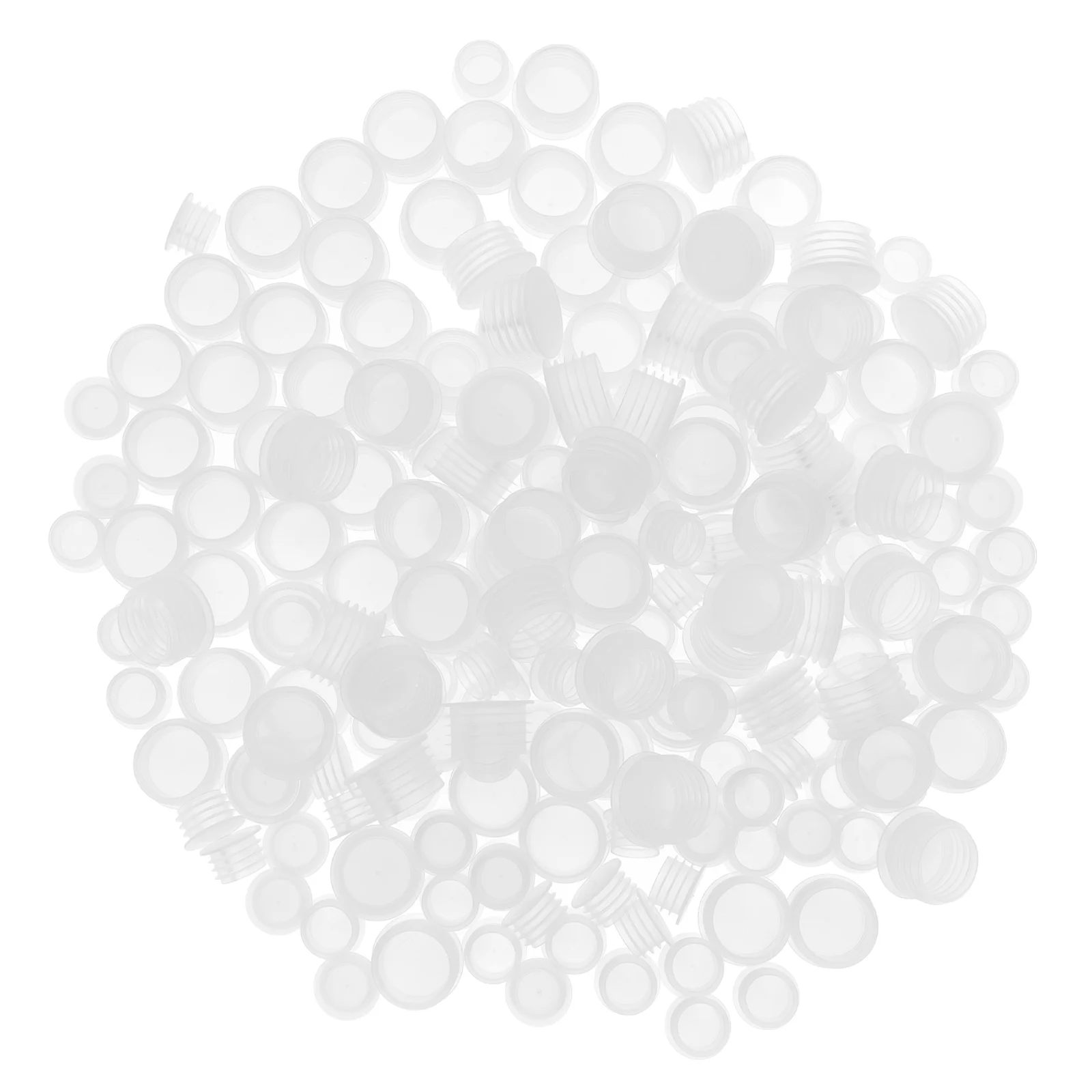 

200pcs Bottle Cap Stopper Clear Plastic Salt Pepper Shaker Plugs Glass Lids Sealing Essential Oils Stoppers Kitchen Bar