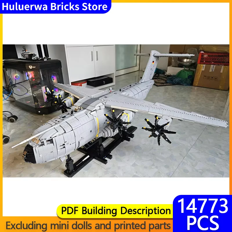 Military Aircraft Model MOC Building Bricks Airbus A400M Atlas Modular Technology Gifts Holiday Assemble Children Toys Suit