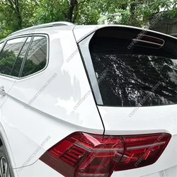 Car Rear Window Spoiler Splitter For VW Tiguan MK2 TSI TDI R R-Line Gloss Rear Trunk Window Tail Wing Bodykit 2017-2023 Tuning