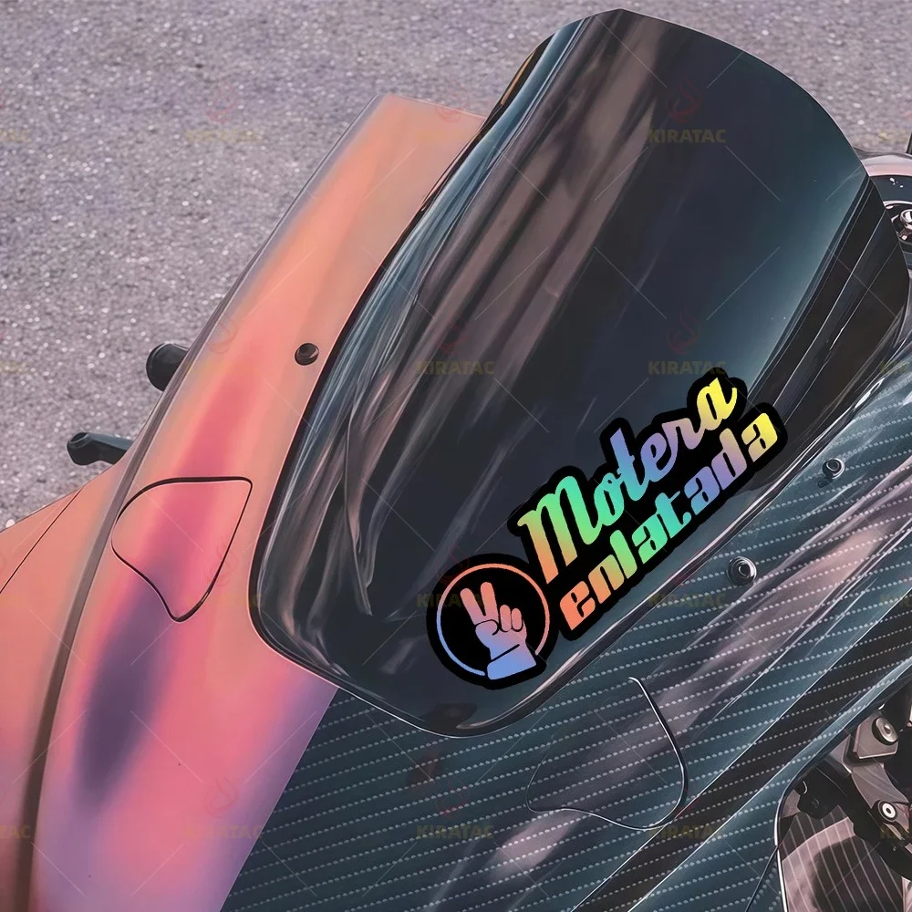 Motena Enlatada Spanish Motorcycle Sticker 1PC Waterproof Vinyl Decal Fairing Top Case Fuel Tank Car Window Scooter Decor