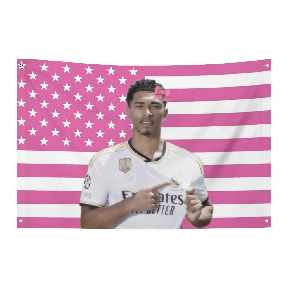 1pc JJude Bellingham Flag Garden Yard Banner Outdoor Decorative Sign Black Flags Polyester with Brass Grommets House Party Decor