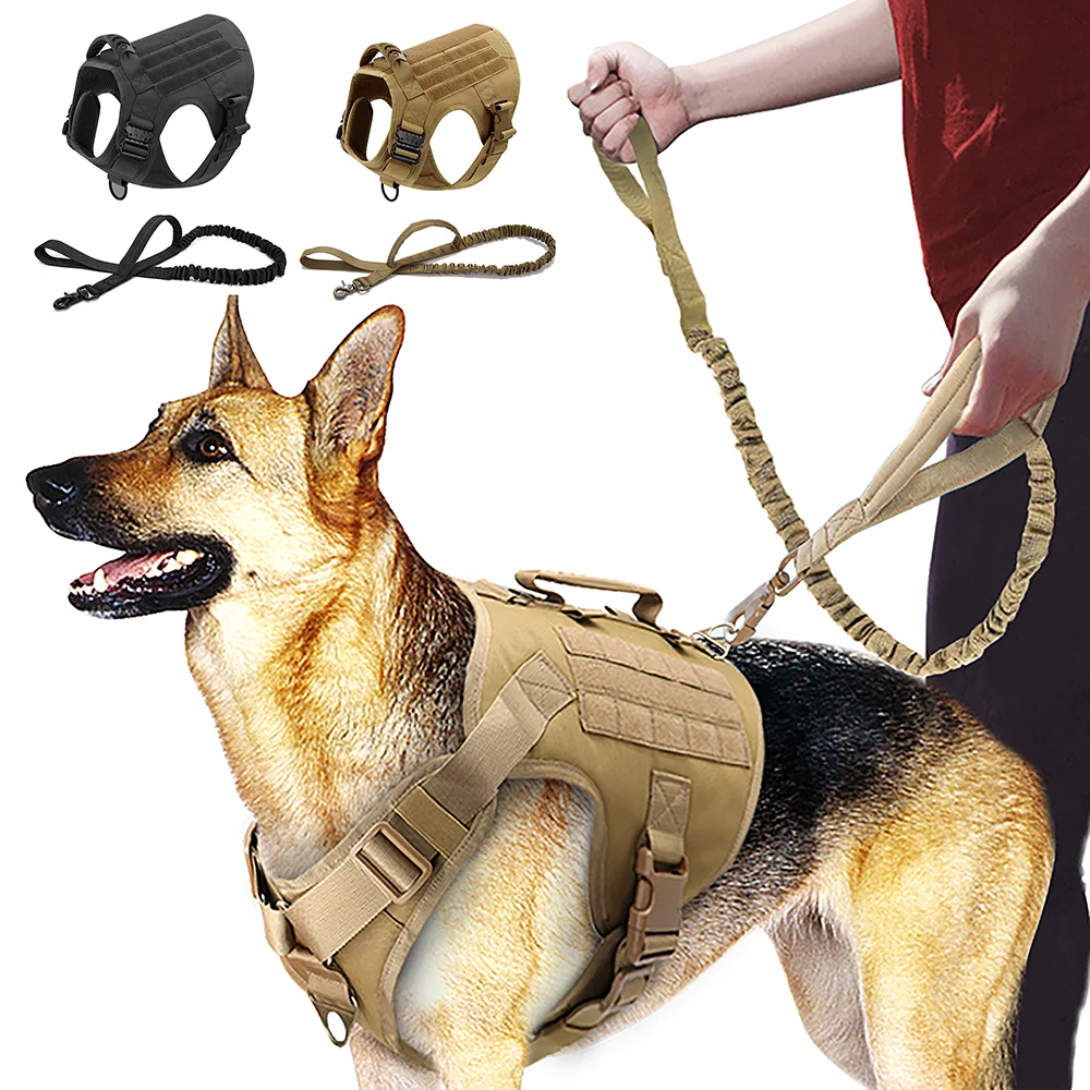 

Military Tactical Dog Harness Service Dog K9 Vest German Shepherd Training Walking Pet Accessories For Medium Large Dogs