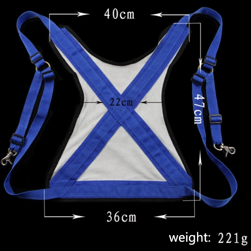 New Fishing Rod Waist Protecting Vest Trolling Jigging Fishing Vest Adjustable Shoulder Harness Fishing Tools