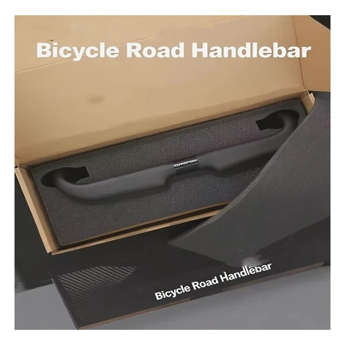 Manillar de Carretera AERO T1000 360-420mm Negro Mate con Cableado Interno para Bicicleta de Carretera y Gravel - Componente de Bicicleta