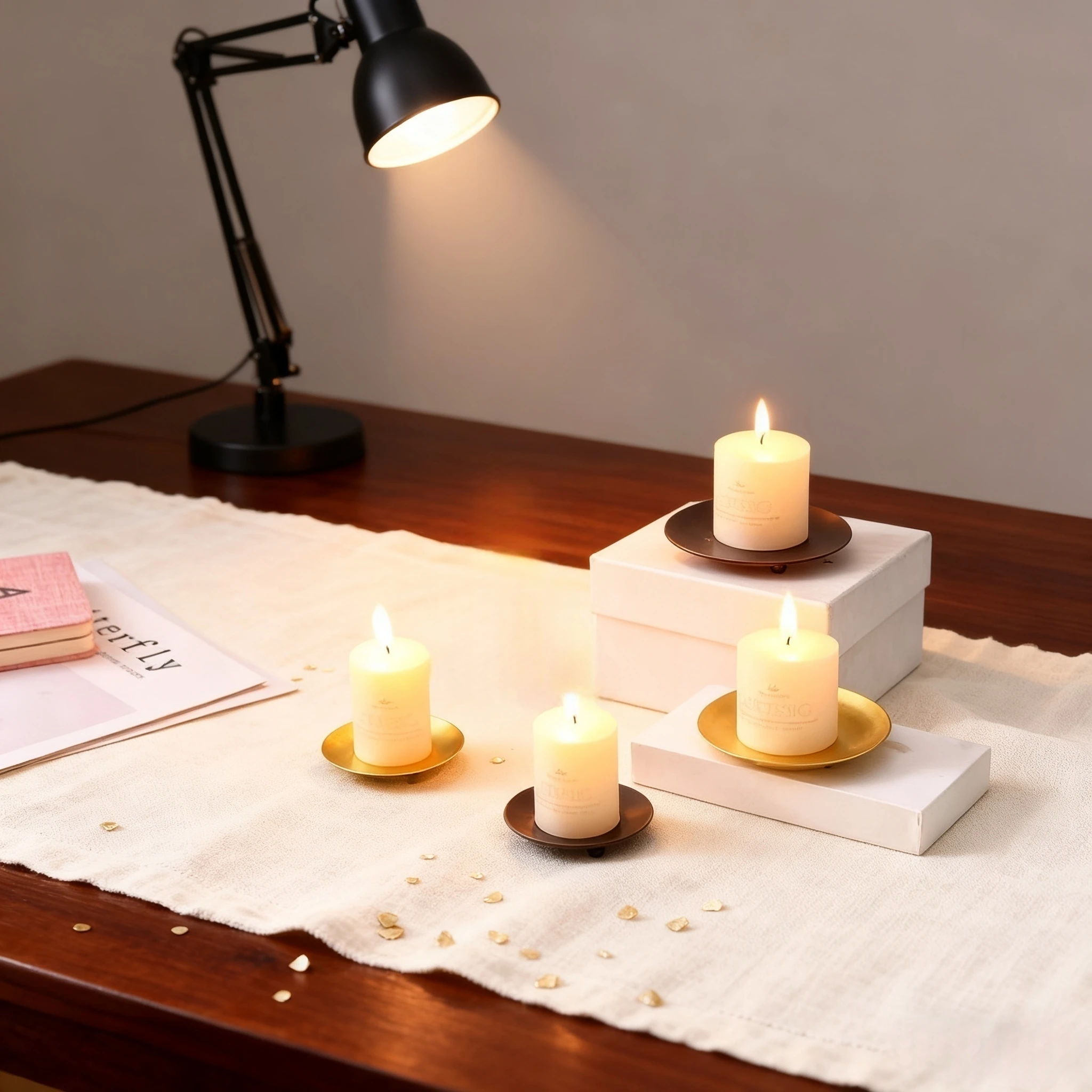 

2pcs 7/11cm Candle Dish Candle Accessories Candle Holder tray holder Wedding Party Holiday Banquet Decorative