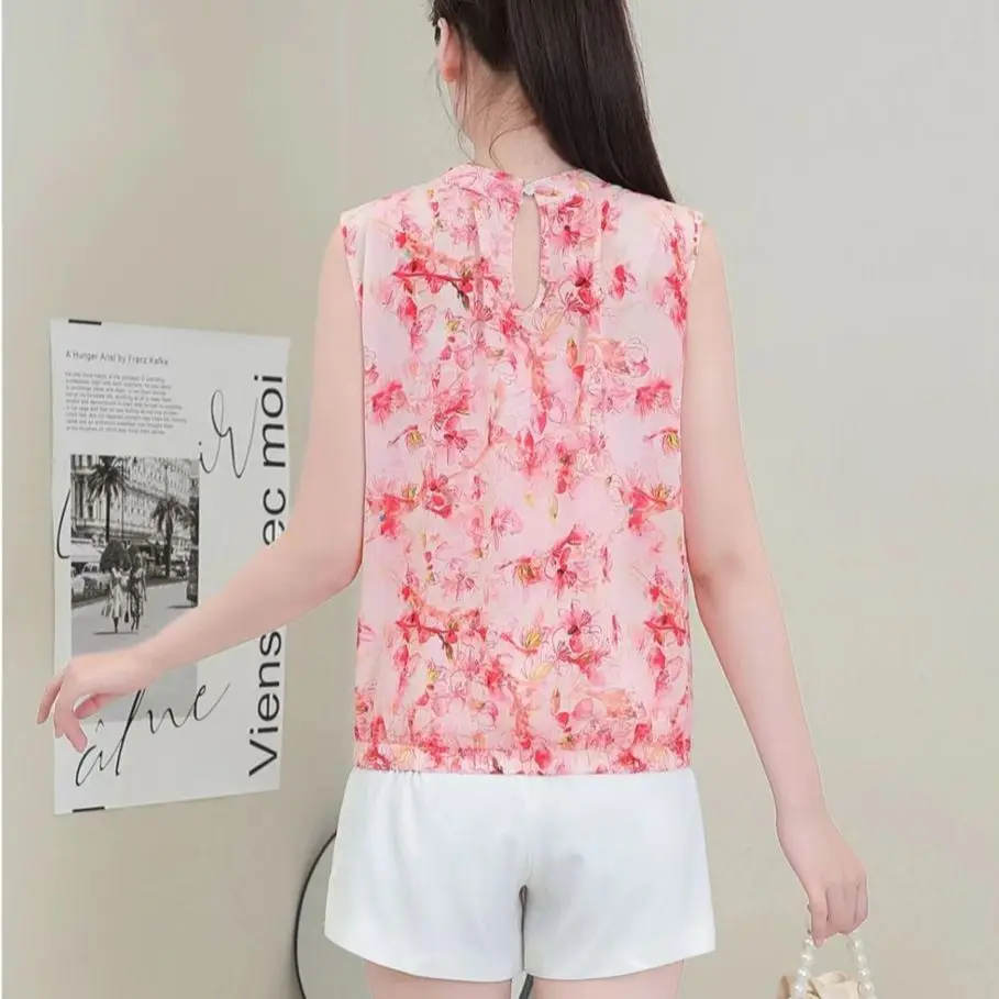 4XL Women Spring Summer Blouses Shirts Lady Fashion Casual Half Sleeve O-Neck Flower Printing Blusas Tops G2753