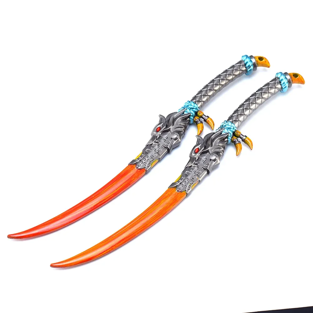 21cm Legend Game Peripheral Meteor Katana Metal Sword Weapon Hunting Blade Metal Material Uncut Blade Weapon Model Gifts Boys To