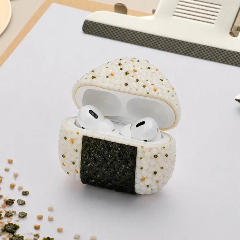 Rice and Vegetable Roll Earphone Case Customized for Airpods Pro PETG 3D Printing Anti-collision Earphone Decoration Accessories