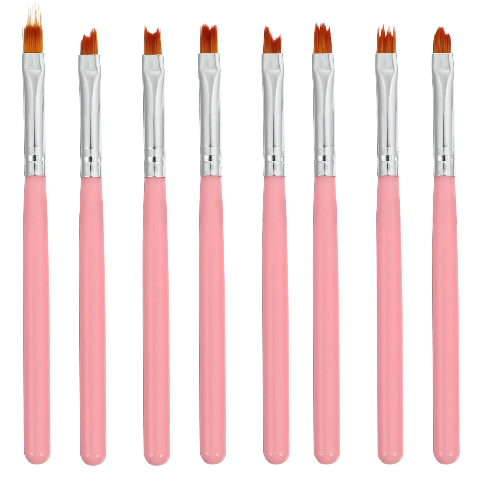 

Набор из 8 кистей для нейл-арта: прочные нейлоновые кисти с длинной ручкой для рисования, для французского маникюра, создания узоров в клетку и волн, принадлежности для маникюра своими руками