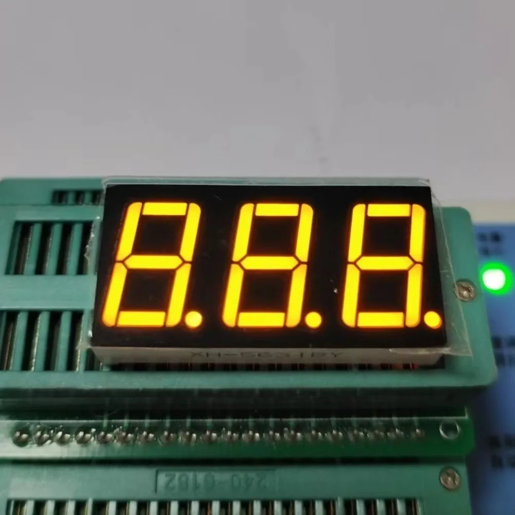 

10 шт./лот, светодиодная цифровая трубка 0,56 дюйма, 3-разрядная, анодная, желтая, 5631