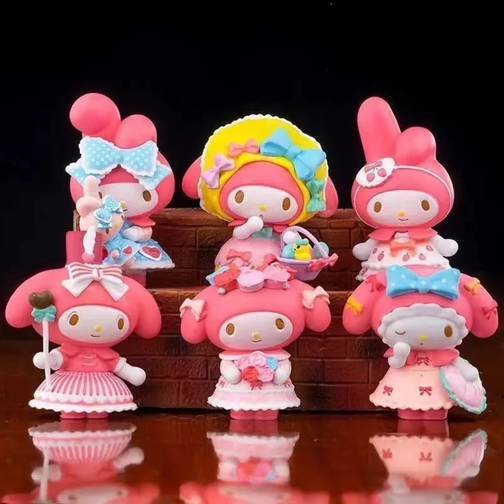 

MINISO слепая коробка Sanrio Kuromi гадальная кукла торт модель ручной работы фигурки Куроми декор торта на день рождения загадочный подарок