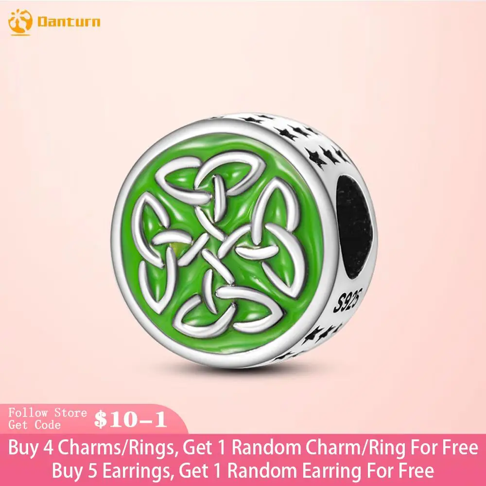 

Danturn 925 Sterling Silver Beads Celtic Knot Charm fit Original Pandora Bracelets or Necklaces for Fashion Women Jewelry Making