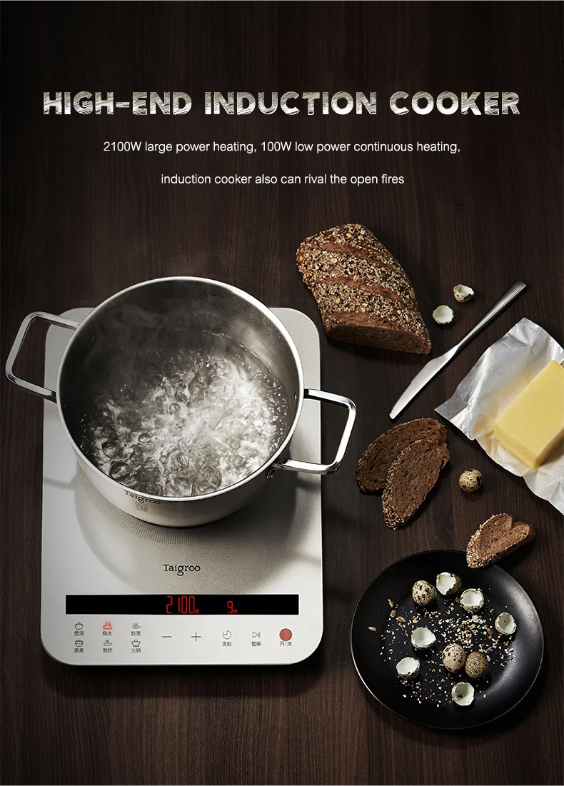 Kitchen Induction Cooker Electric Hob Household Intelligent Ultrathin Touch Screen Induction Cooker Luxury Cooking Machine