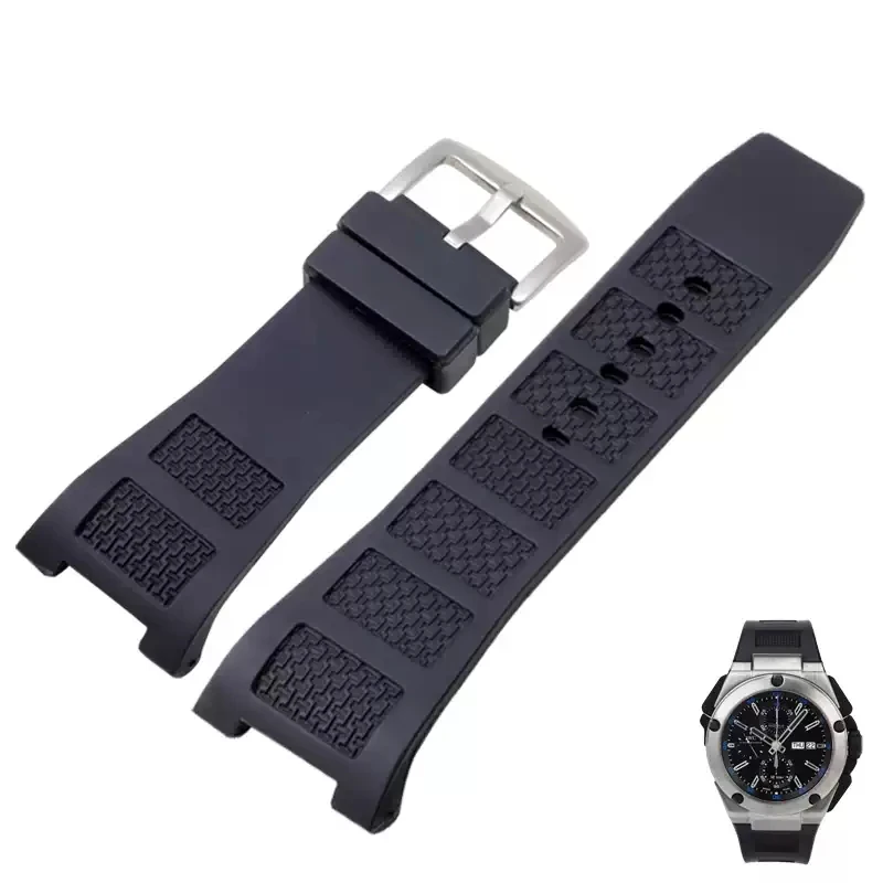 

Waterproof Breathable Silicone 30mm Watchband Men for IWC Engineer Iw323601 Iw376501 Iw322503 Concave Interface Watch Strap