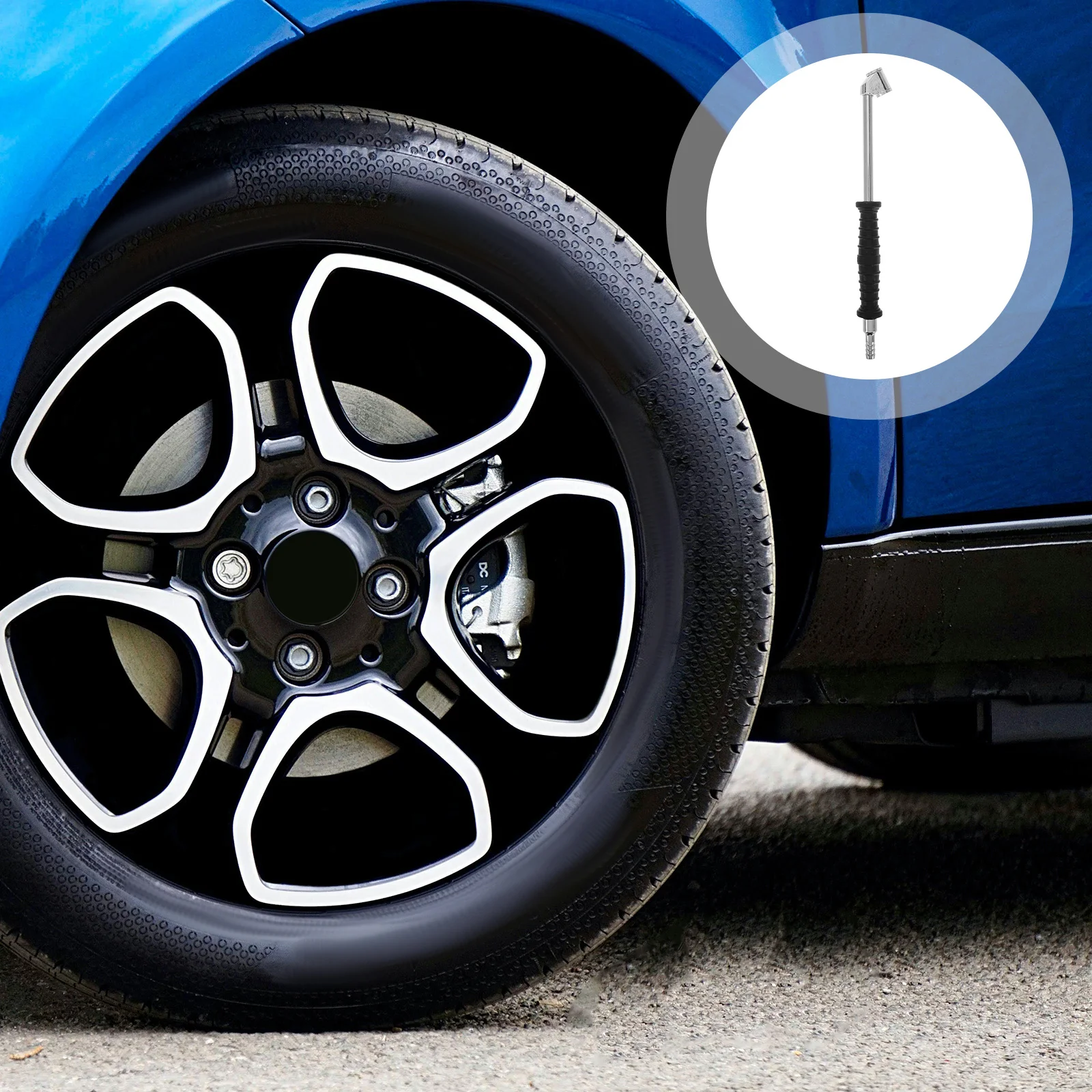 

Двойной воздушный патрон для шин, металлический насос для накачки, совместимый с клапанами для накачки шин автомобилей, мотоциклов и грузовиков