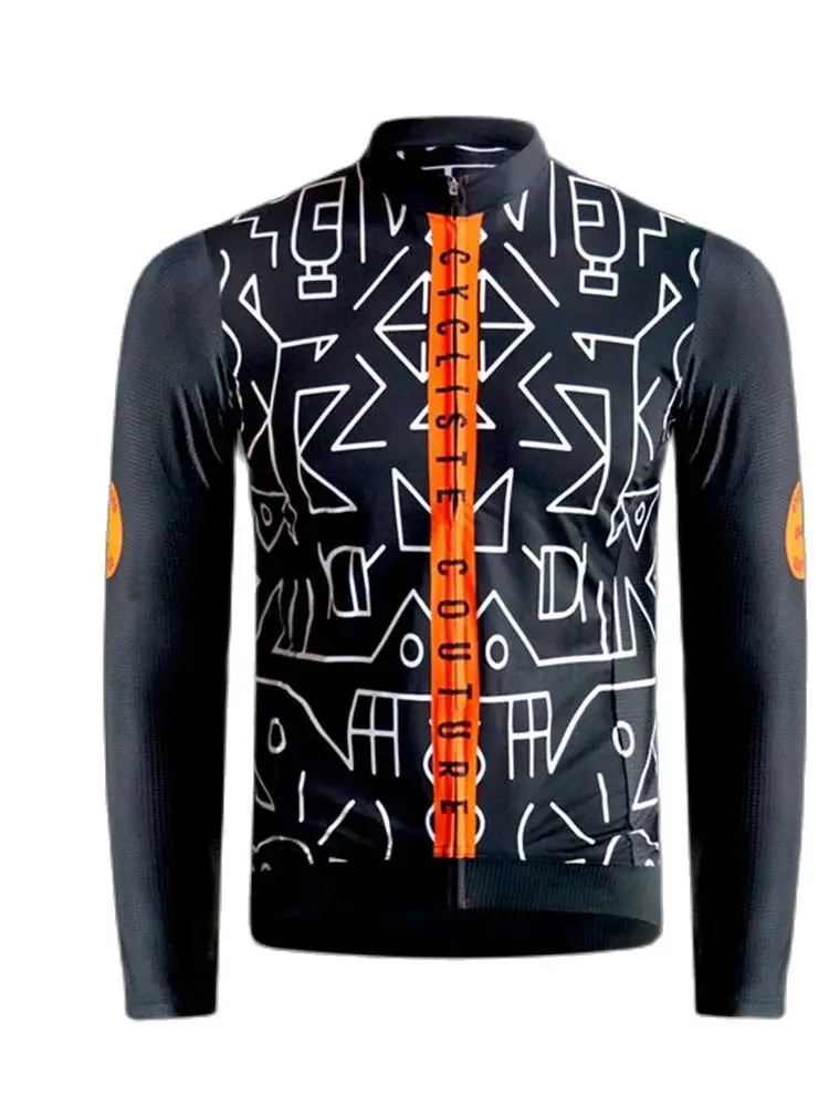 AliExpress NONE Chaise Cycliste Couture Winter Men's Cycling Long Sleeve Thermal Fleece Jerseys Jaqueta Masculina Chaqueta Ciclismo Maillot Tops