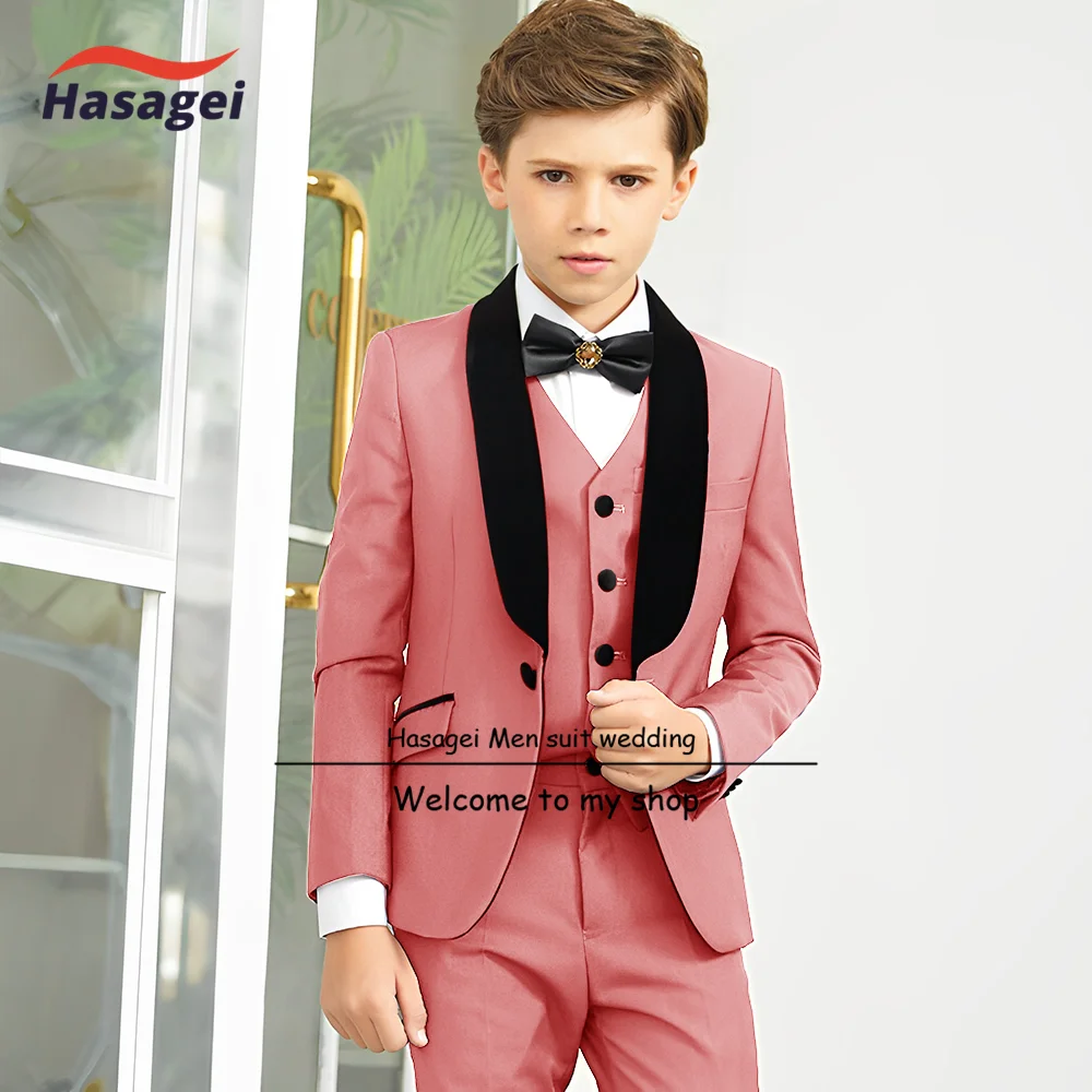 Smoking de casamento formal para meninos, terno azul real para crianças de 2 a 16 anos, jaqueta, calça, colete, gravata, conjunto de 4 peças