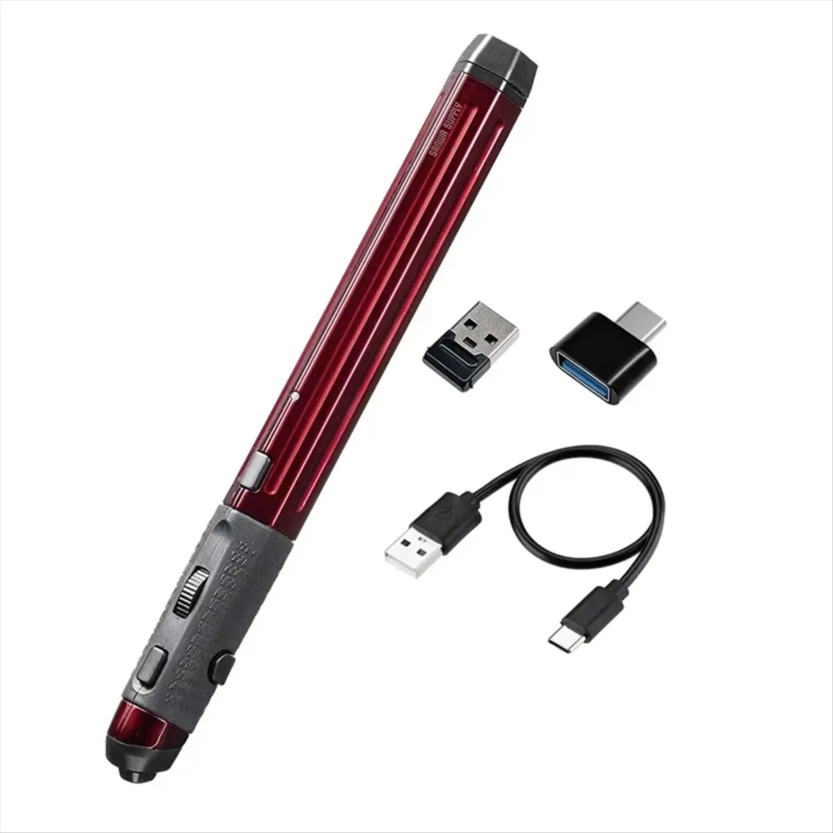 PROFESSIONAL USE Wireless Mouse Bluetooth 3 Modes Charging Pen USB-A Type-C Type Novelty Universal for Home Computer Red