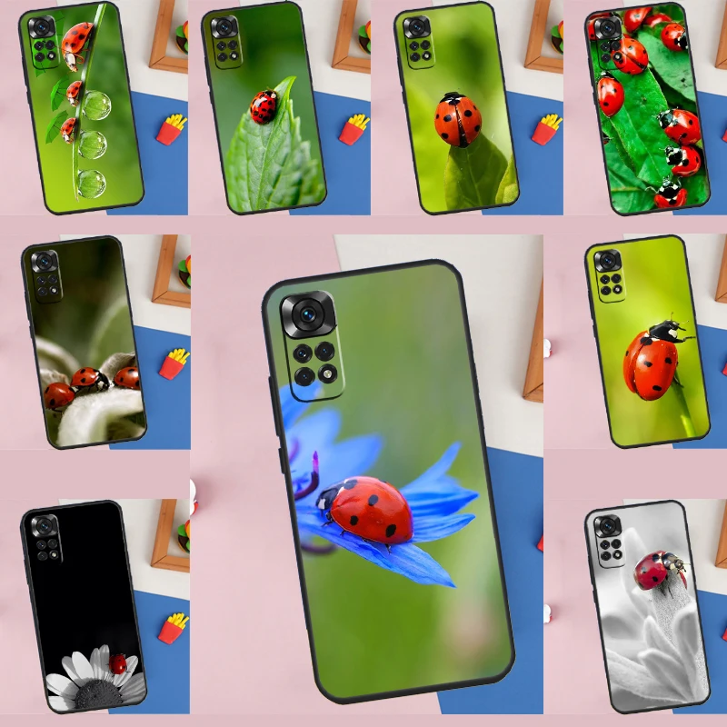 Seven-Star Ladybug Case For Xiaomi Redmi Note 12 11 10 9 8 Pro 8T 9S 10S 11S 12C 9C 9T 10A 10C Protect Cover