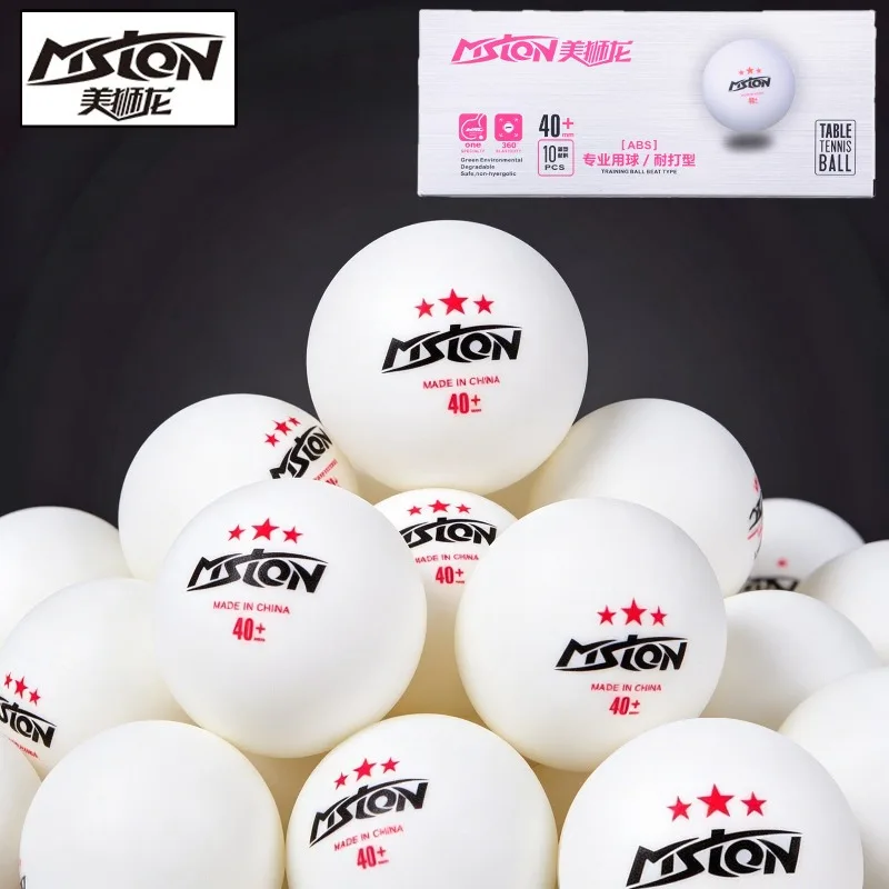 

3 Star Table Tennis Balls with Seamed 40+mm ABS New Material Durable High Bounce White Ping Pong Balls for Training and Matches